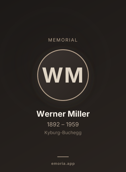 Memorial portrait of Werner Miller