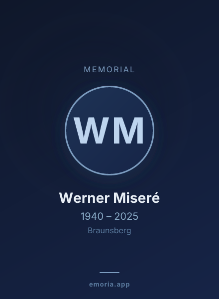 Memorial portrait of Werner Miseré