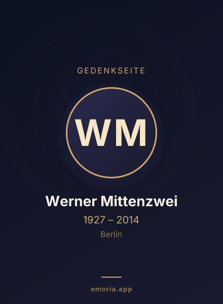 Gedenkportrait von Werner Mittenzwei