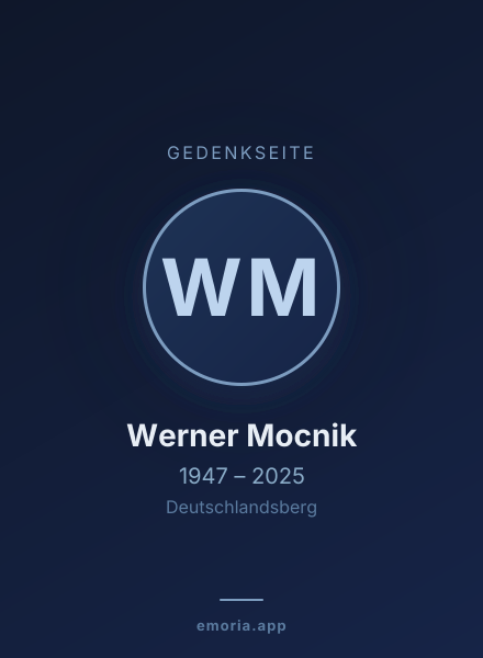 Gedenkportrait von Werner Mocnik