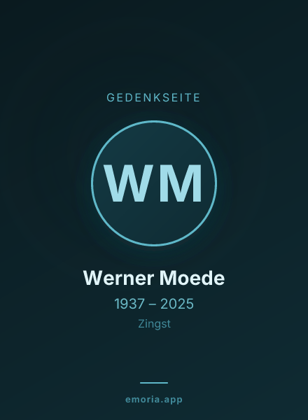 Gedenkportrait von Werner Moede