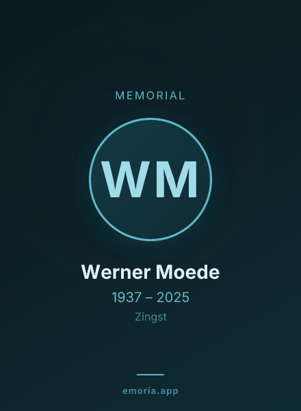 Memorial portrait of Werner Moede