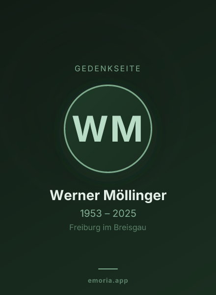 Gedenkportrait von Werner Möllinger