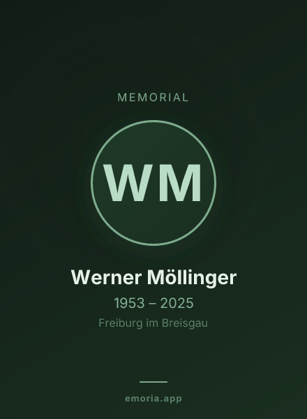 Memorial portrait of Werner Möllinger