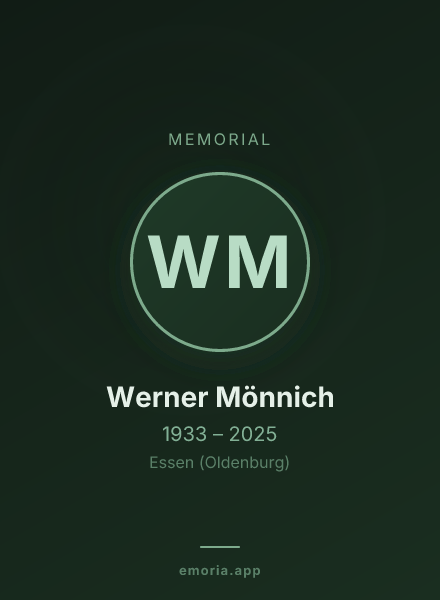 Memorial portrait of Werner Mönnich