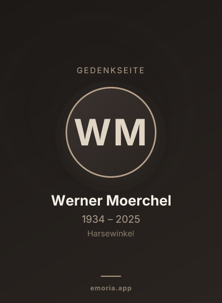Gedenkportrait von Werner Moerchel