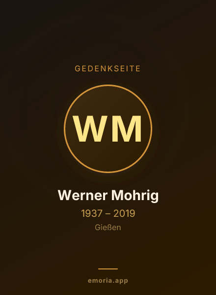 Gedenkportrait von Werner Mohrig