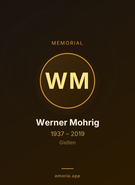 Memorial portrait of Werner Mohrig