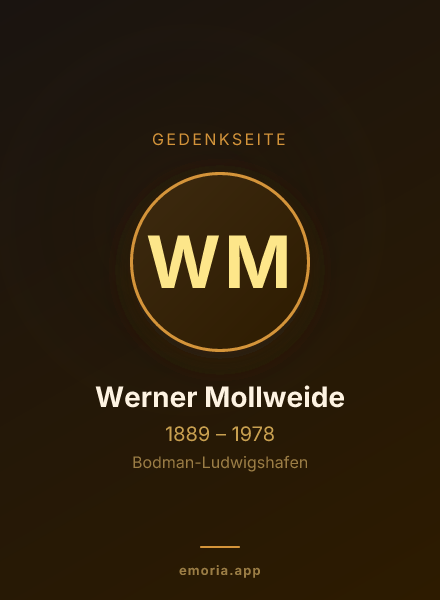 Gedenkportrait von Werner Mollweide