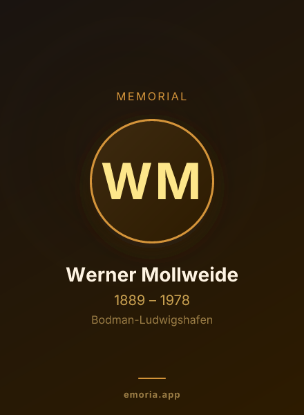 Memorial portrait of Werner Mollweide