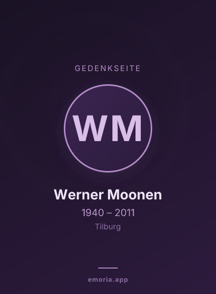 Gedenkportrait von Werner Moonen