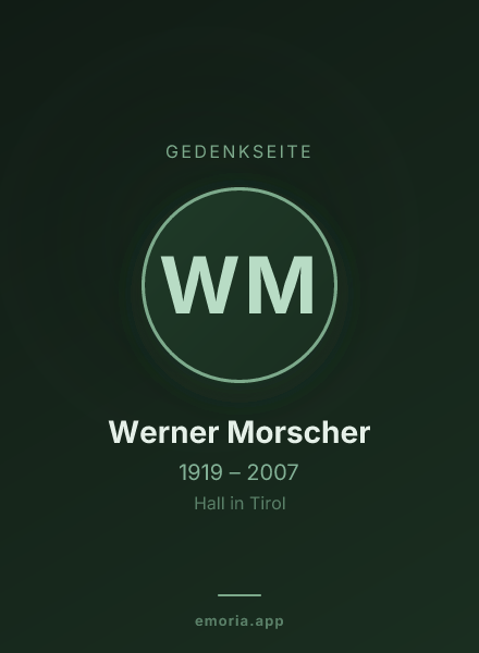 Gedenkportrait von Werner Morscher