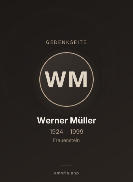Gedenkportrait von Werner Müller
