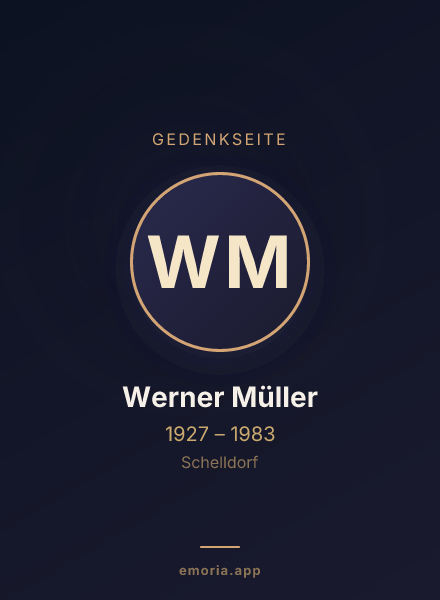 Gedenkportrait von Werner Müller