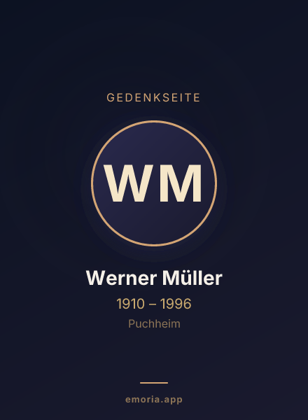 Gedenkportrait von Werner Müller