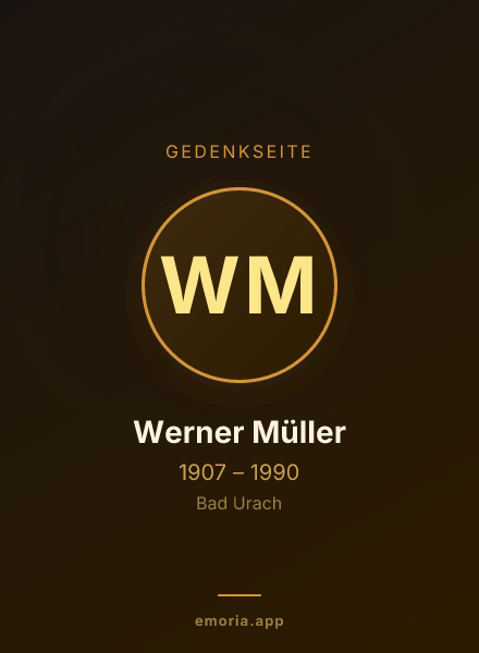 Gedenkportrait von Werner Müller