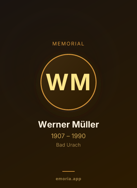 Memorial portrait of Werner Müller