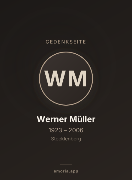 Gedenkportrait von Werner Müller