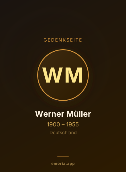 Gedenkportrait von Werner Müller