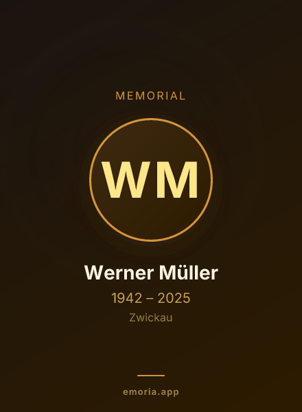 Memorial portrait of Werner Müller