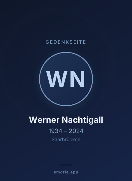 Gedenkportrait von Werner Nachtigall