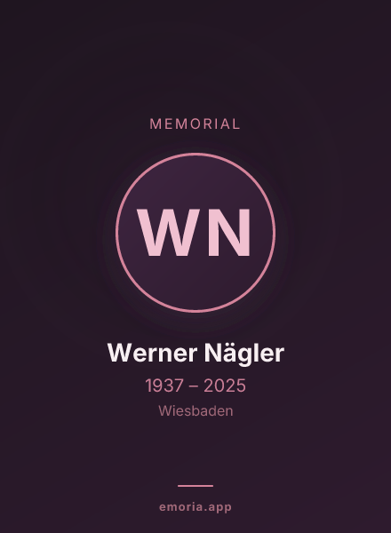 Memorial portrait of Werner Nägler