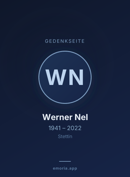 Gedenkportrait von Werner Nel