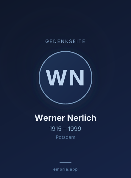 Gedenkportrait von Werner Nerlich