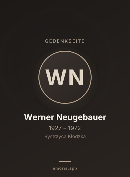 Gedenkportrait von Werner Neugebauer