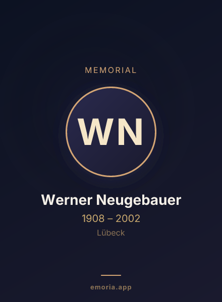 Memorial portrait of Werner Neugebauer