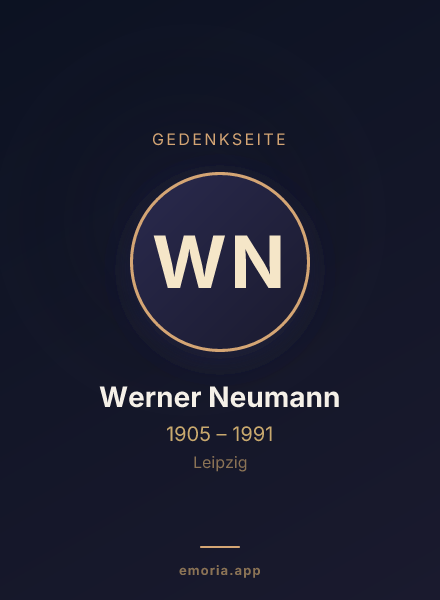 Gedenkportrait von Werner Neumann