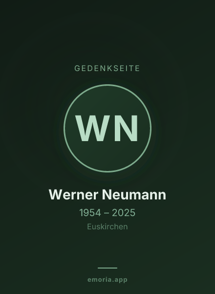 Gedenkportrait von Werner Neumann