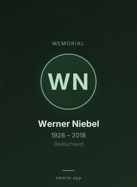 Memorial portrait of Werner Niebel