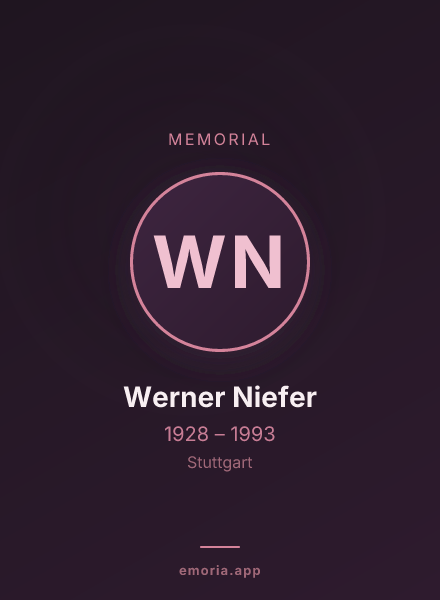 Memorial portrait of Werner Niefer