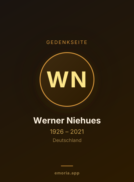 Gedenkportrait von Werner Niehues