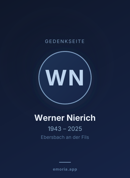 Gedenkportrait von Werner Nierich