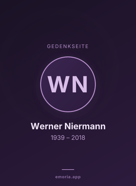 Gedenkportrait von Werner Niermann