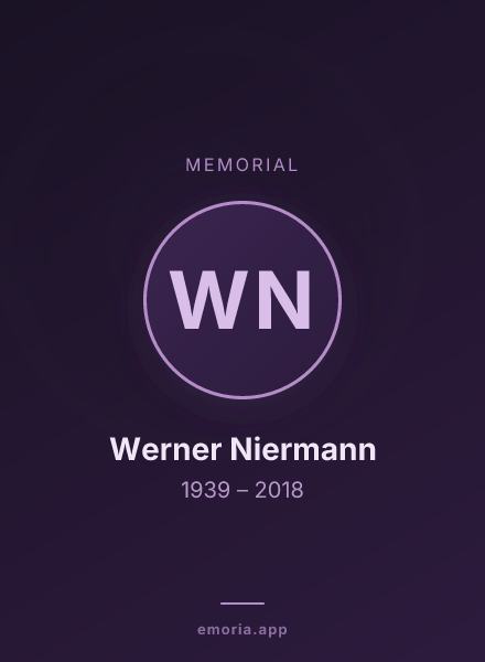 Memorial portrait of Werner Niermann