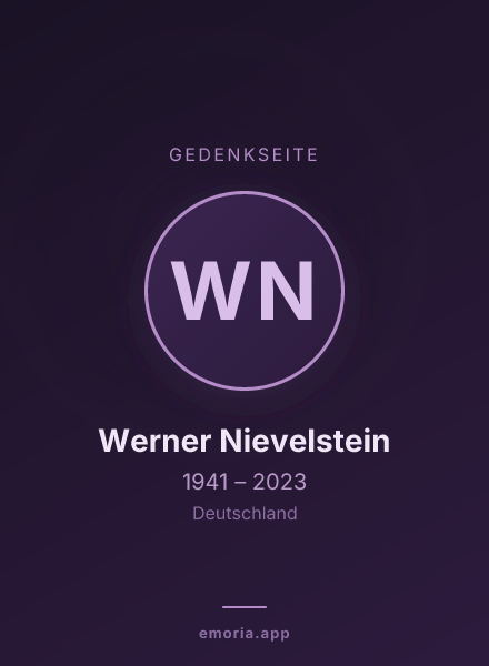 Gedenkportrait von Werner Nievelstein