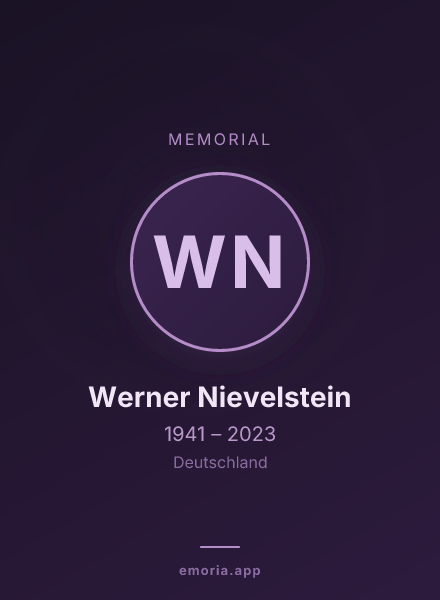 Memorial portrait of Werner Nievelstein