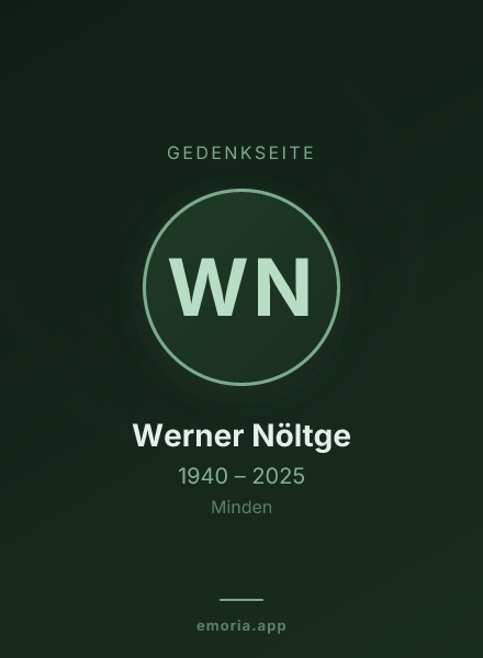 Gedenkportrait von Werner Nöltge