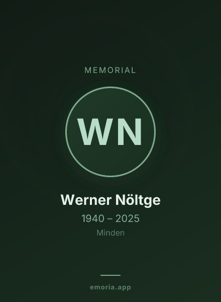 Memorial portrait of Werner Nöltge