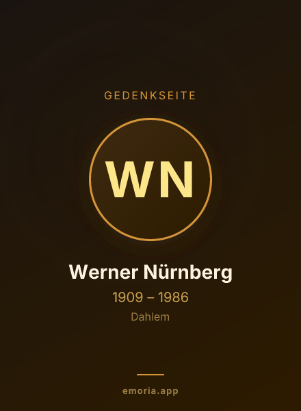 Gedenkportrait von Werner Nürnberg