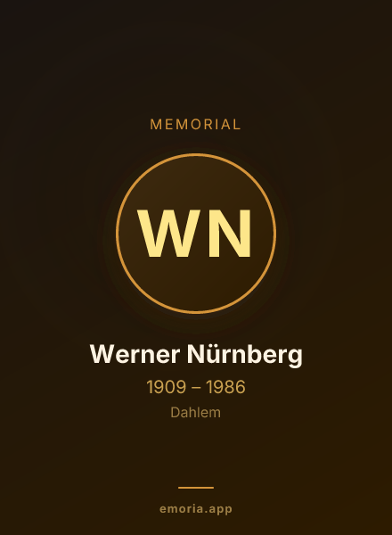 Memorial portrait of Werner Nürnberg