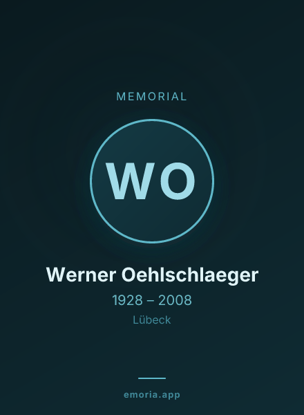 Memorial portrait of Werner Oehlschlaeger