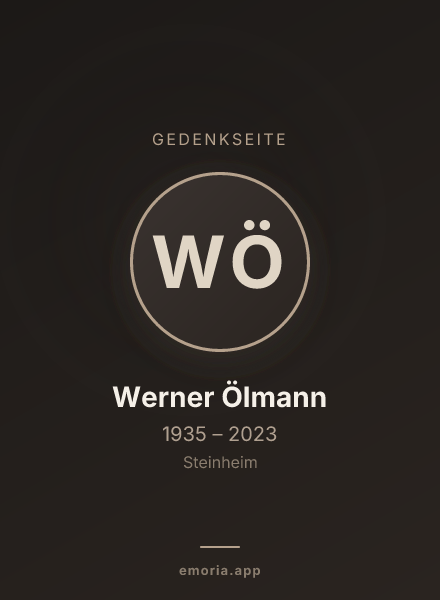 Gedenkportrait von Werner Ölmann