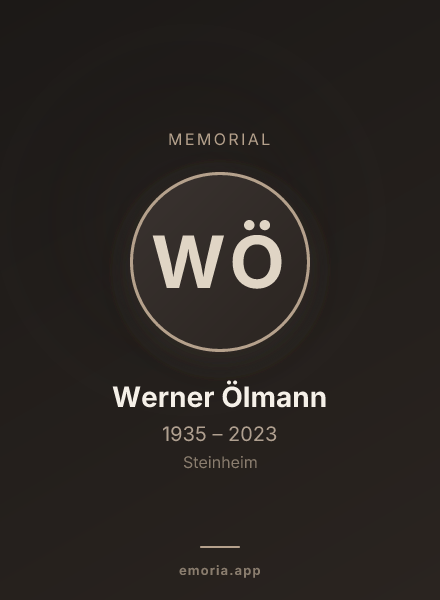 Memorial portrait of Werner Ölmann