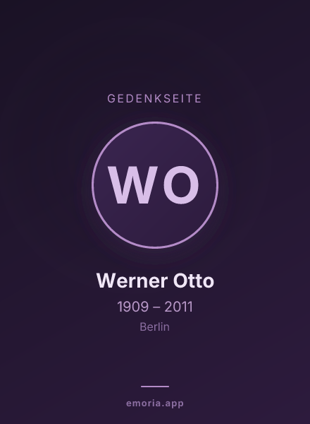 Gedenkportrait von Werner Otto
