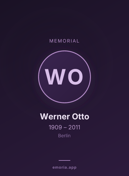 Memorial portrait of Werner Otto