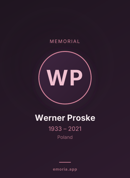 Memorial portrait of Werner Proske